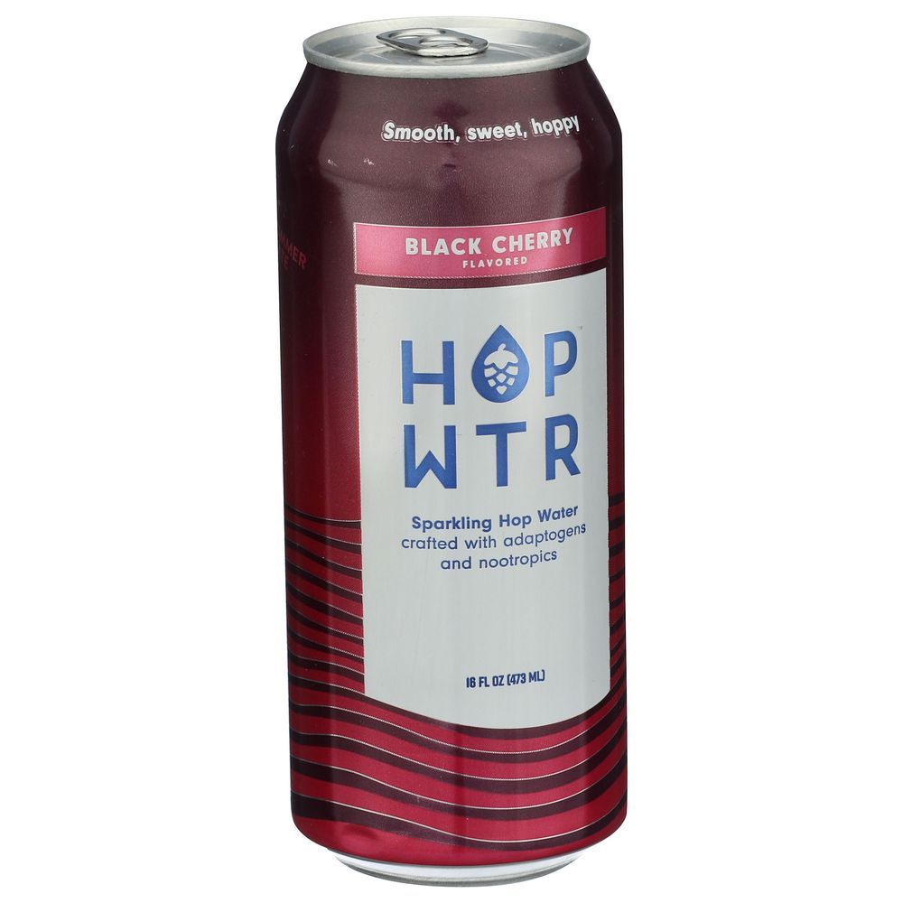 Hop Wtr Black Cherry Sparkling Hop Water, 16 Fluid Ounce -- 12 Per Case