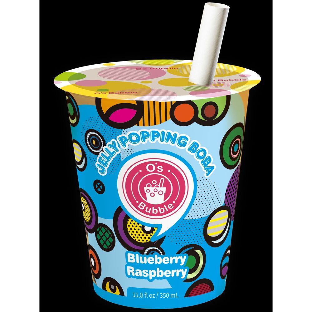Os Bubble Blueberry Raspberry Jelly Popping Boba, 11.7 Fluid Ounce -- 8 Per Case