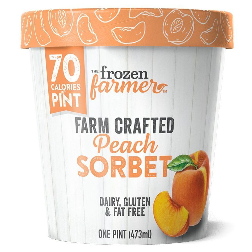 The Frozen Farmer Peach Sorbet, 1 Pint -- 8 Per Case