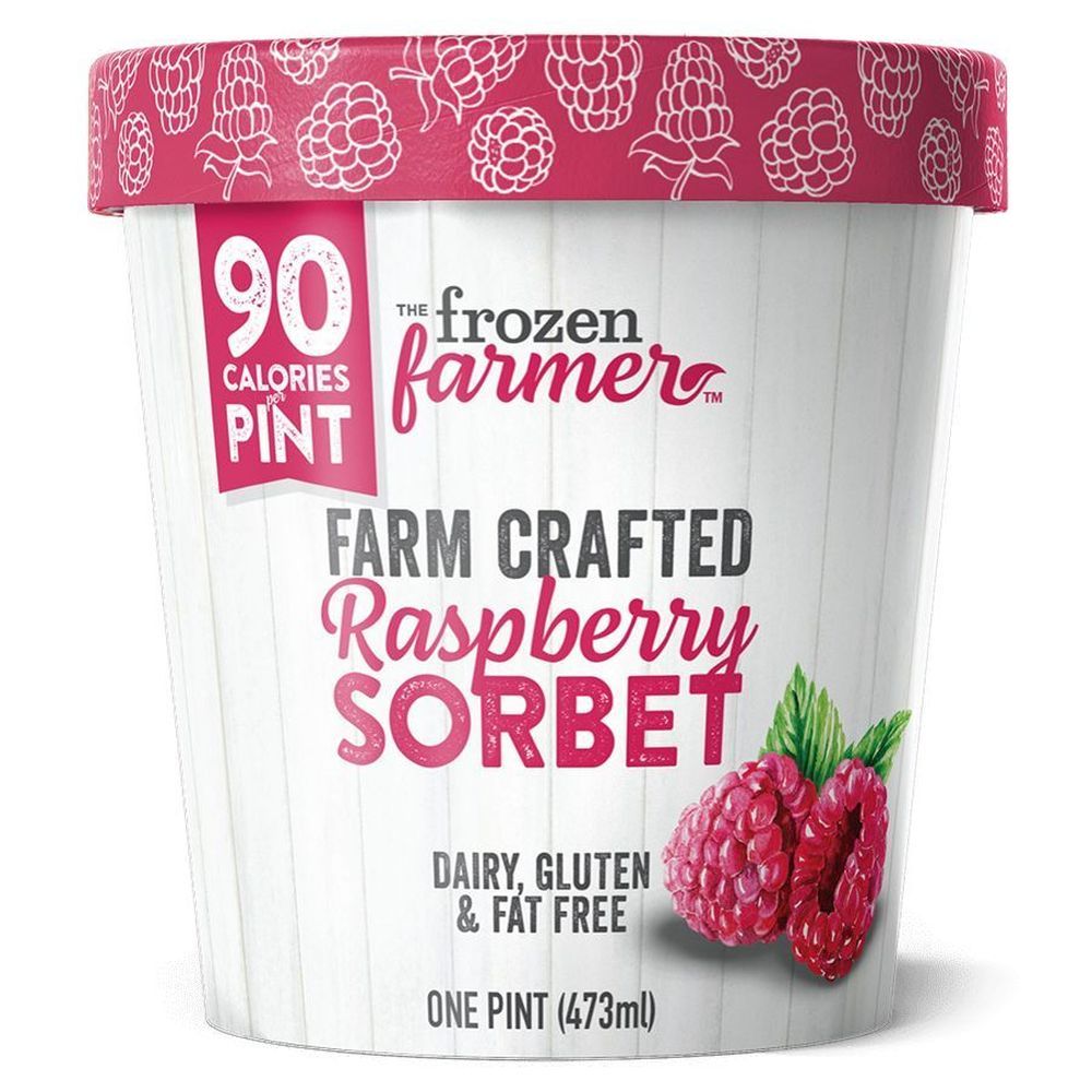 The Frozen Farmer Raspberry Sorbet, 1 Pint -- 8 Per Case