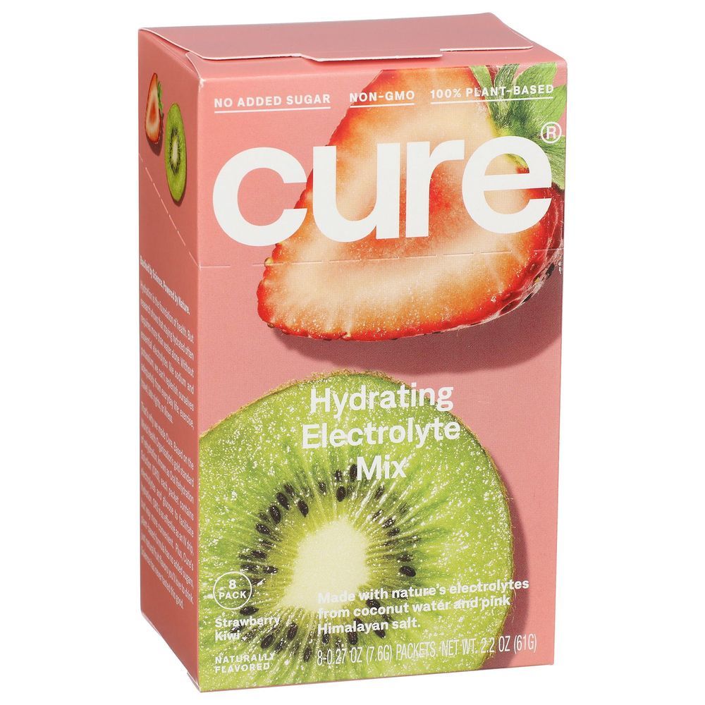 Cure Strawberry Kiwi Hydrating Electrolyte Drink Mix, 2.2 Ounce