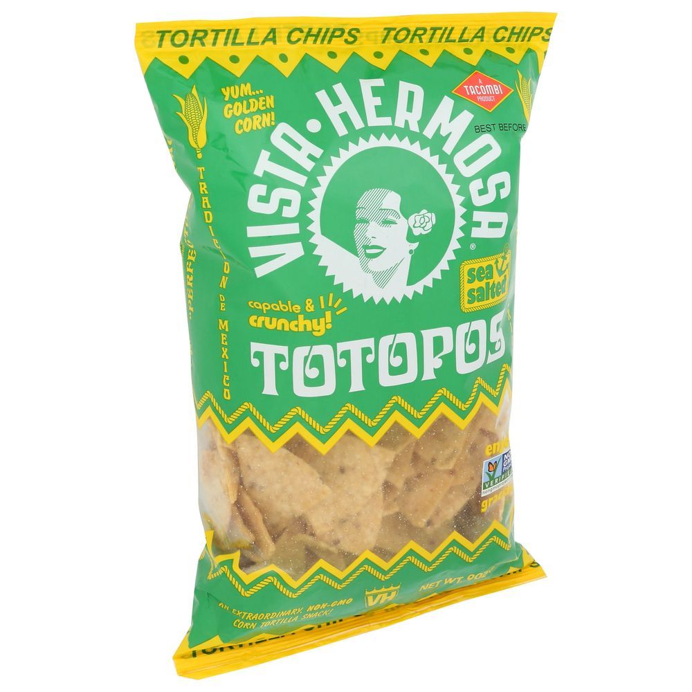 Vista Hermosa Sea Salted Corn Totopos, 9 Ounce -- 9 Per Case