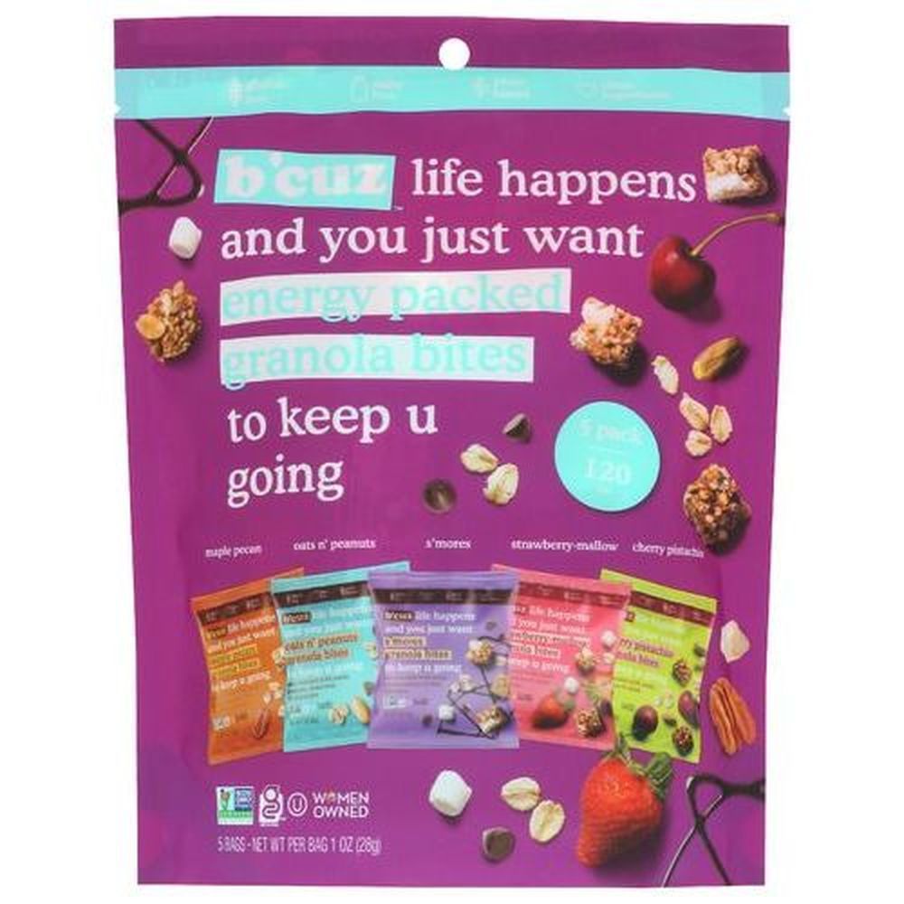 Bcuz Variety Pack Granola Bites, 5 Ounce -- 6 Per Case