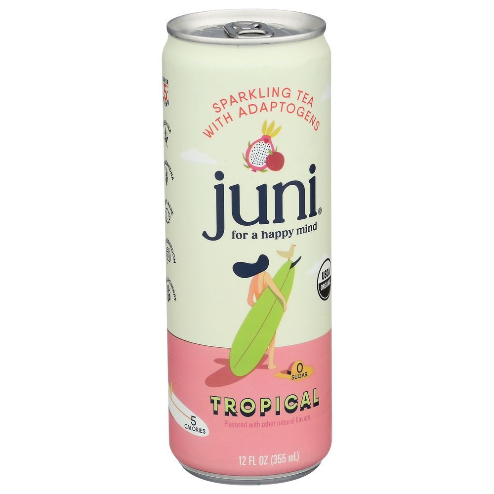 Juni Organic Tropical Sparkling Tea, 12 Fluid Ounce -- 12 Per Case