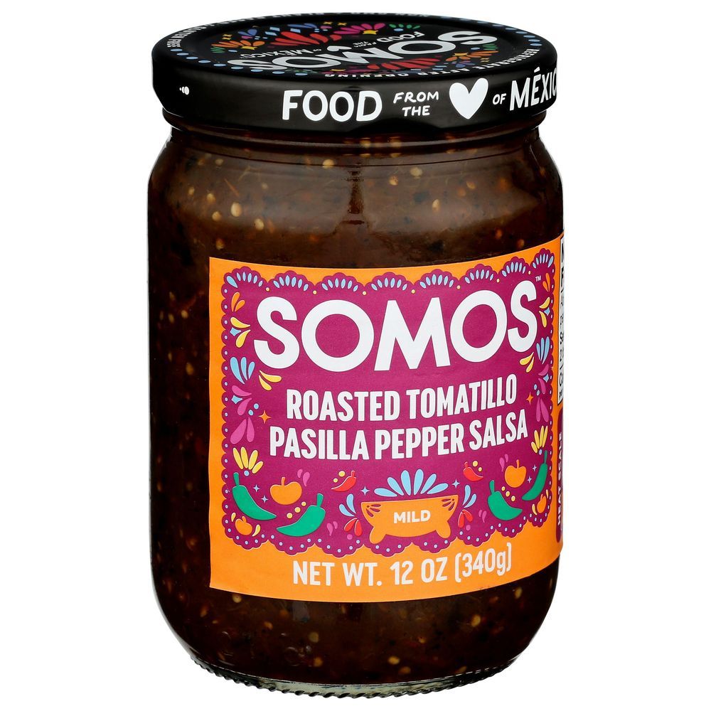 Somos Roasted Tomatillo Pasilla Pepper Salsa, 12 Ounce -- 6 Per Case