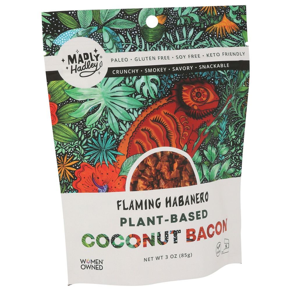 Madly Hadley Flaming Habanero Coconut Bacon, 3 Ounce -- 6 Per Case