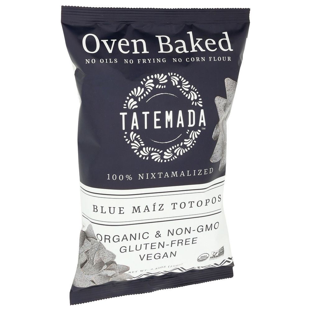 Tatemada Oven Baked Blue Maiz Totopos, 250 Gram -- 6 Per Case