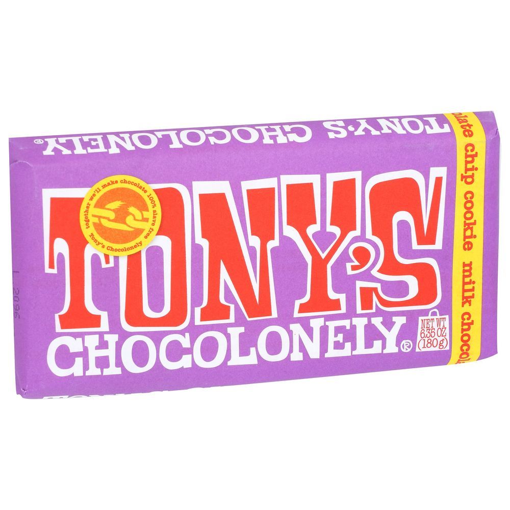 Tony's Chocolonely Milk Chocolate With Chocolate Chip Cookie, 6.35 Ounce -- 15 Per Case