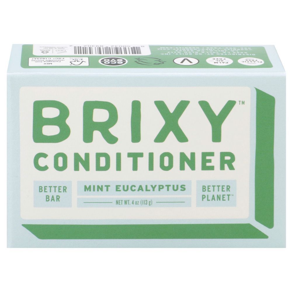 Brixy Mint Eucalyptus Conditioner Bar, 4 Ounce