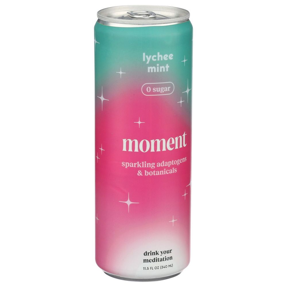 Moment Lychee Mint Botanical Sparkling Water, 11.5 Fluid Ounce -- 12 Per Case