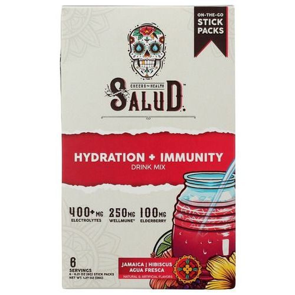 Taste Salud Jamaica Hibiscus Hydration And Immunity Drink Mix Water Enhancer, 1.27 Fluid Ounce -- 12 Per Case