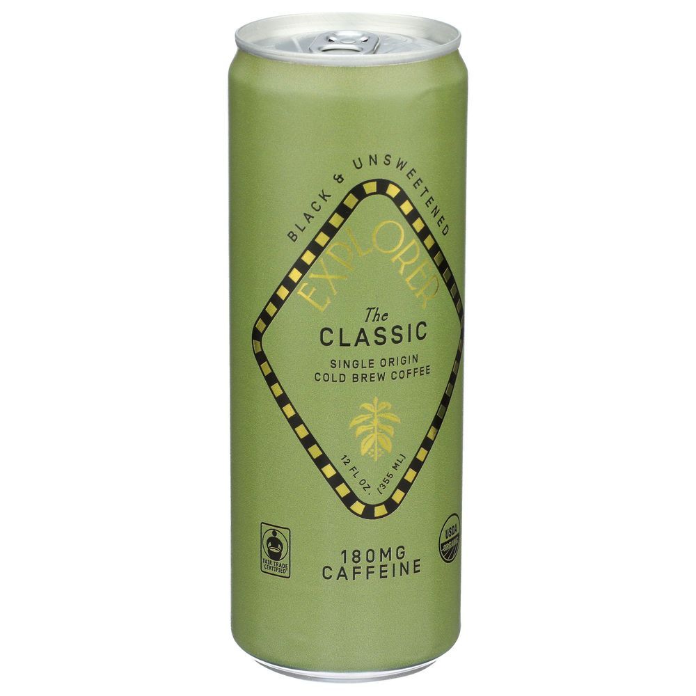 Explorer The Classic Unsweetened Cold Brew Coffee, 12 Fluid Ounce -- 12 Per Case