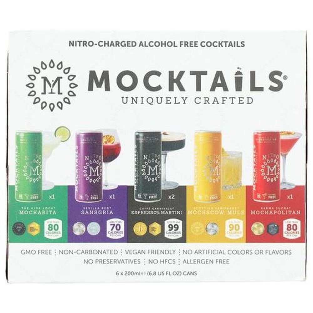 Mocktails Uniquely Crafted Alcohol Free Cocktail, Variety Pack, 40.8 Fluid Ounce -- 4 Per Case