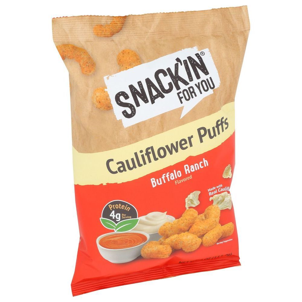 Snackin For You Buffalo Ranch Cauliflower Puffs, 4 Ounce -- 12 Per Case