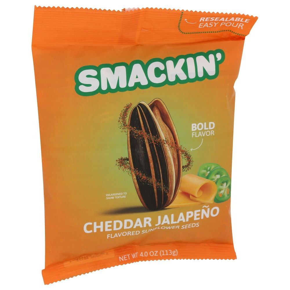 Smackin Cheddar Jalapeno Sunflower Seeds, 4 Ounce -- 12 Per Case