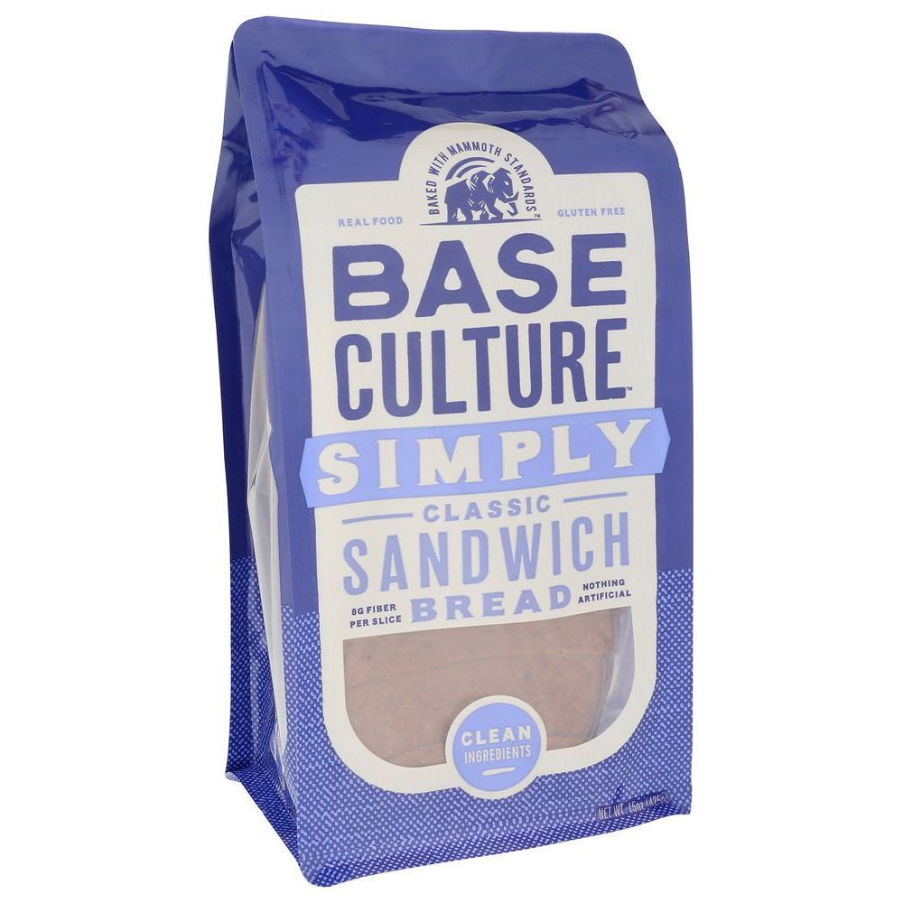 Base Culture Simply Classic Sandwich Bread, 15 Ounce -- 6 Per Case