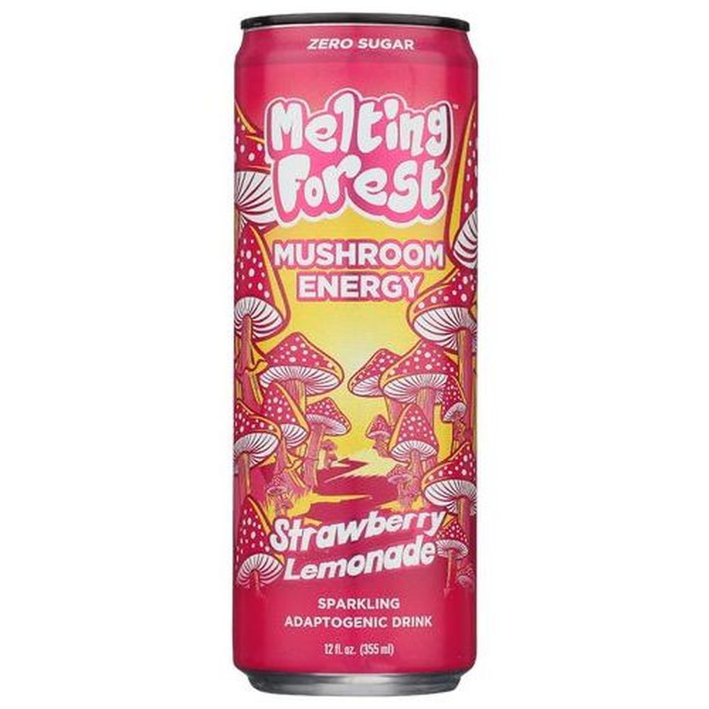 Melting Forest Strawberry Lemonade Mushroom Energy Drink, 12 Fluid Ounce -- 12 Per Case