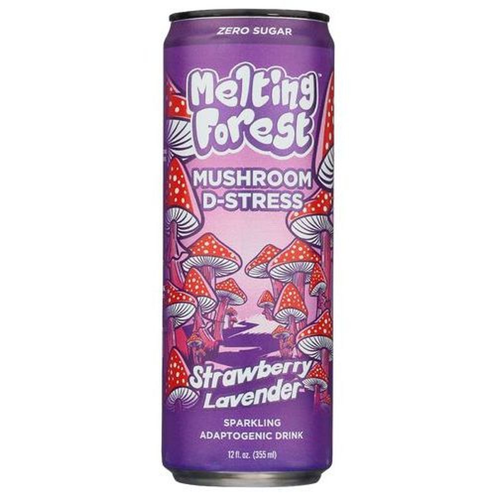 Melting Forest Strawberry Lavender Mushroom D Stress Drink, 12 Fluid Ounce -- 12 Per Case