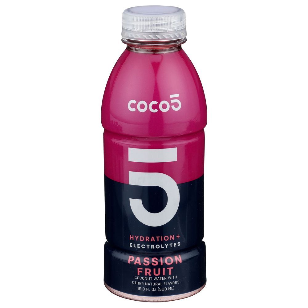Coco5 Passion Fruit Coconut Water With Hydration And Electrolytes, 16.9 Fluid Ounce -- 12 Per Case