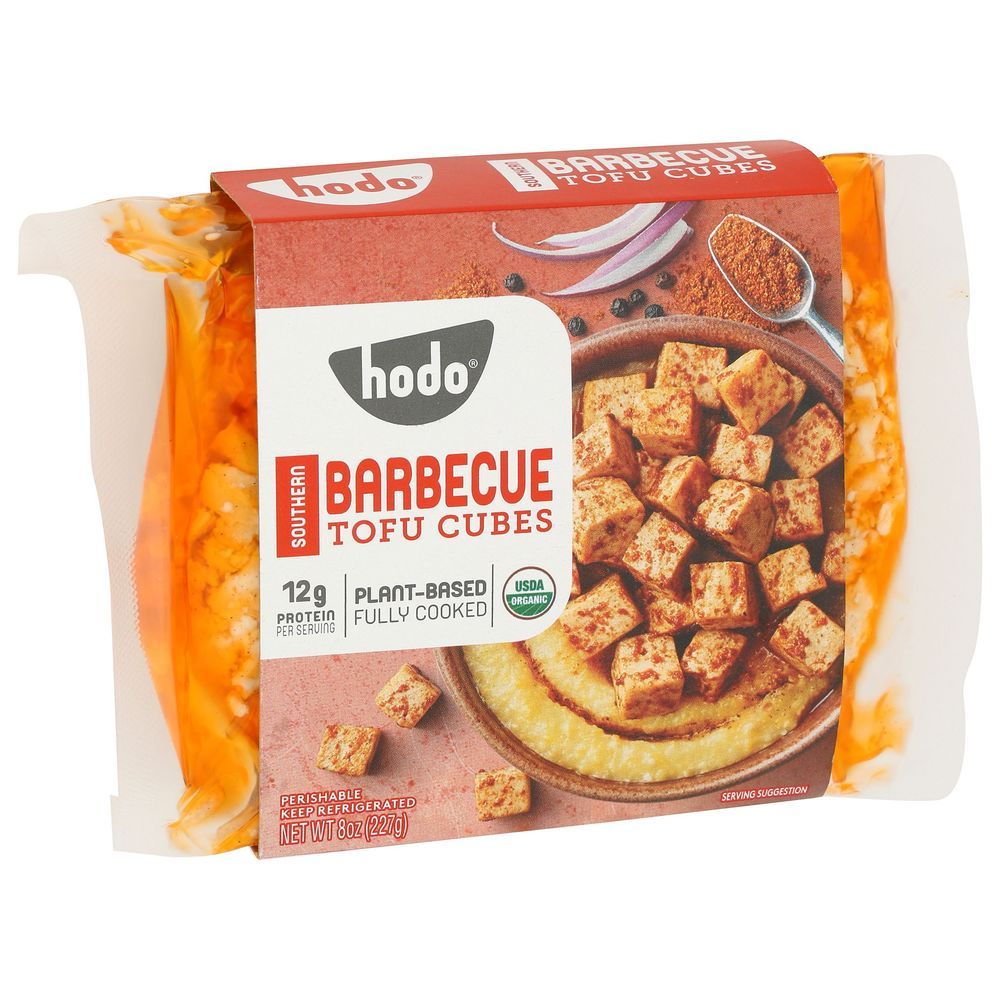 Hodo Organic Plant Based Southern Barbecue Tofu Cubes, 8 Ounce -- 6 Per Case