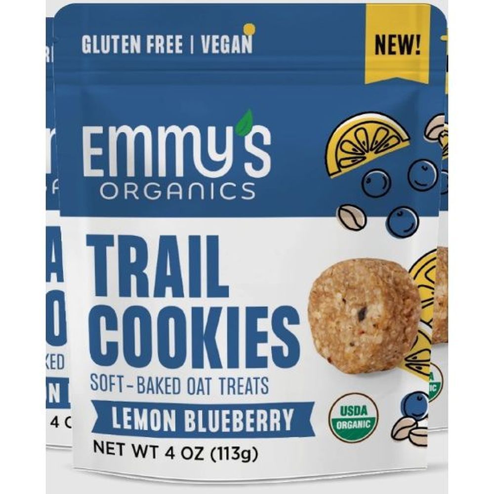 Emmys Organics Lemon Blueberry Trail Cookies, 4 Ounce -- 6 Per Case