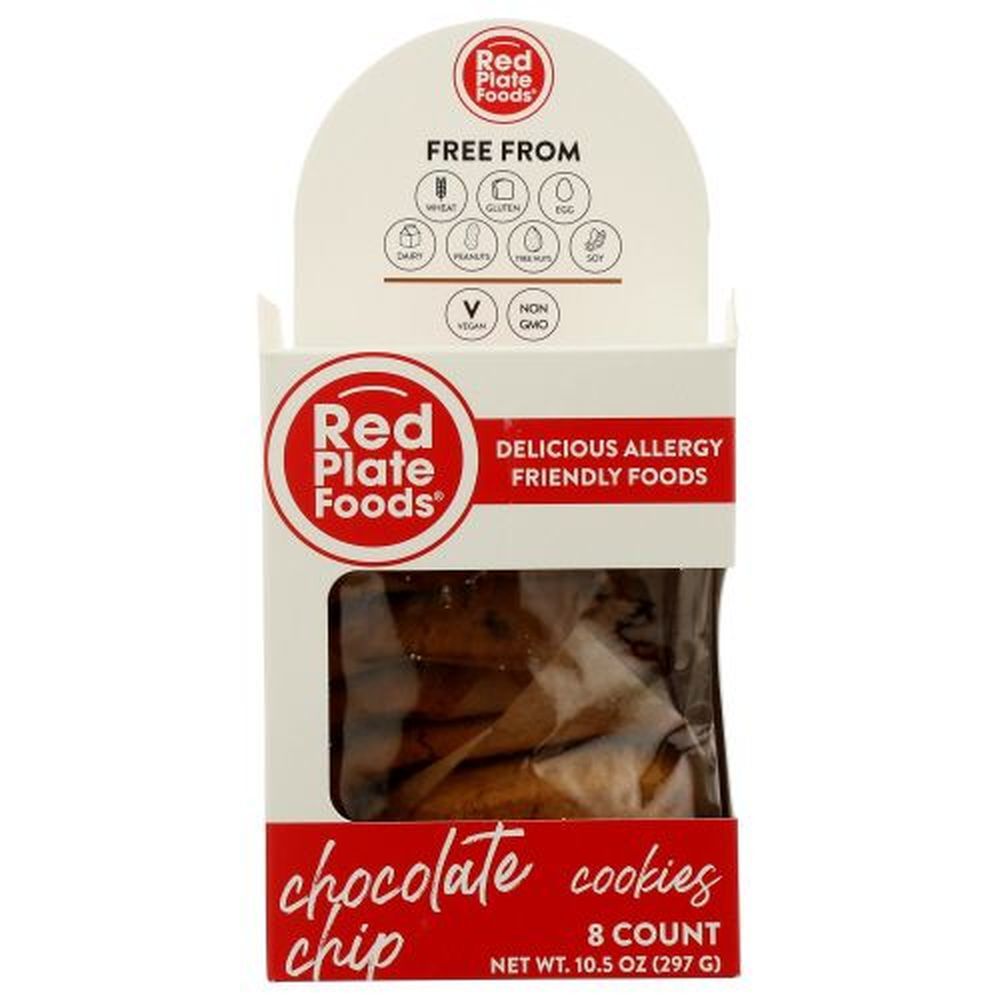 Red Plate Foods Chocolate Chip Cookies, 10.5 Ounce -- 6 Per Case