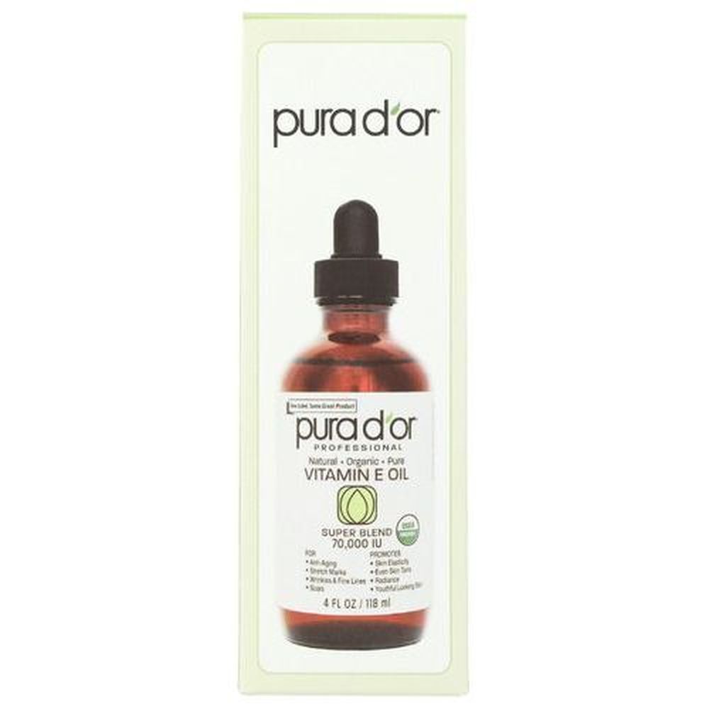 Pura D Or Vitamin E Skin Oil, 4 Fluid Ounce