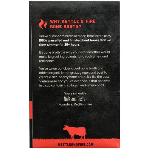 Kettle & Fire Lemongrass Ginger Pho Bone Broth, 16.9 Fluid Ounce -- 6 Per Case