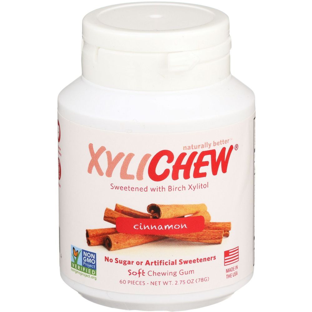 Xylichew Sugar Free Cinnamon Chewing Gum, 60 Count -- 4 Per Case