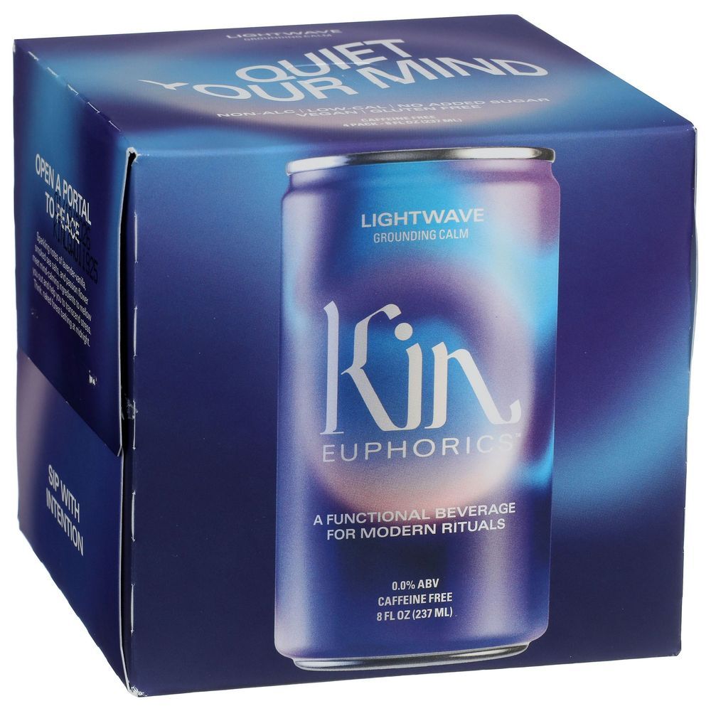 Kin Euphorics Lightwave Non Alcoholic Beverage, 32 Fluid Ounce -- 6 Per Case