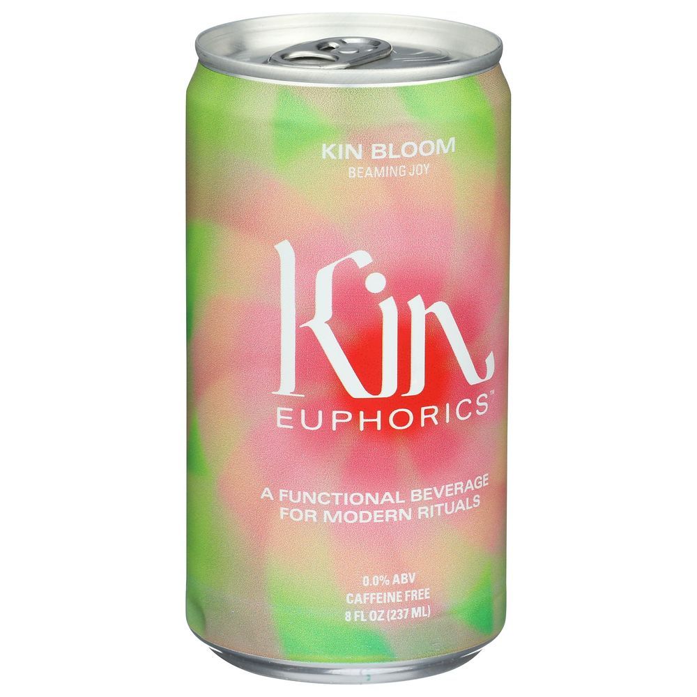 Kin Euphorics Bloom Joy Non-alcoholic Functional Beverage, 8 Fluid Ounce -- 24 Per Case