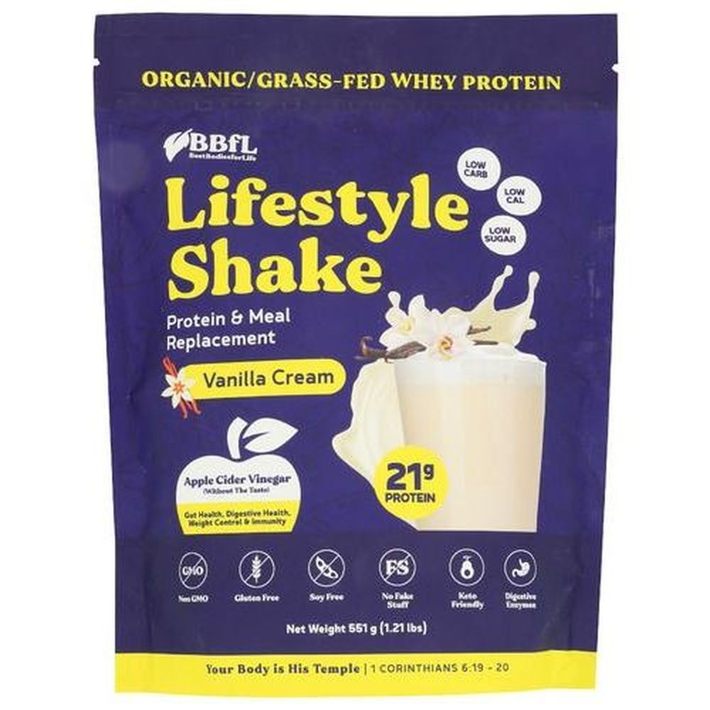 Bbfl Vanilla Cream Life Style Shake Protein Powder, 1.21 Pound -- 6 Per Case