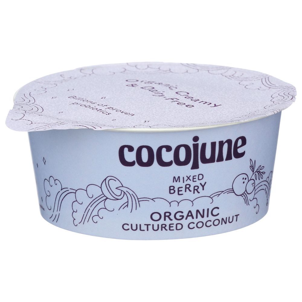Cocojune Organic Mixed Berry Cultured Coconut Yogurt, 4 Ounce -- 12 Per Case