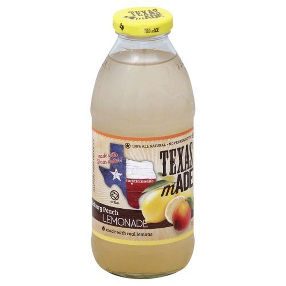 Texas Made Fredericksburg Peach Lemonade, 16 Fluid Ounce -- 12 Per Case
