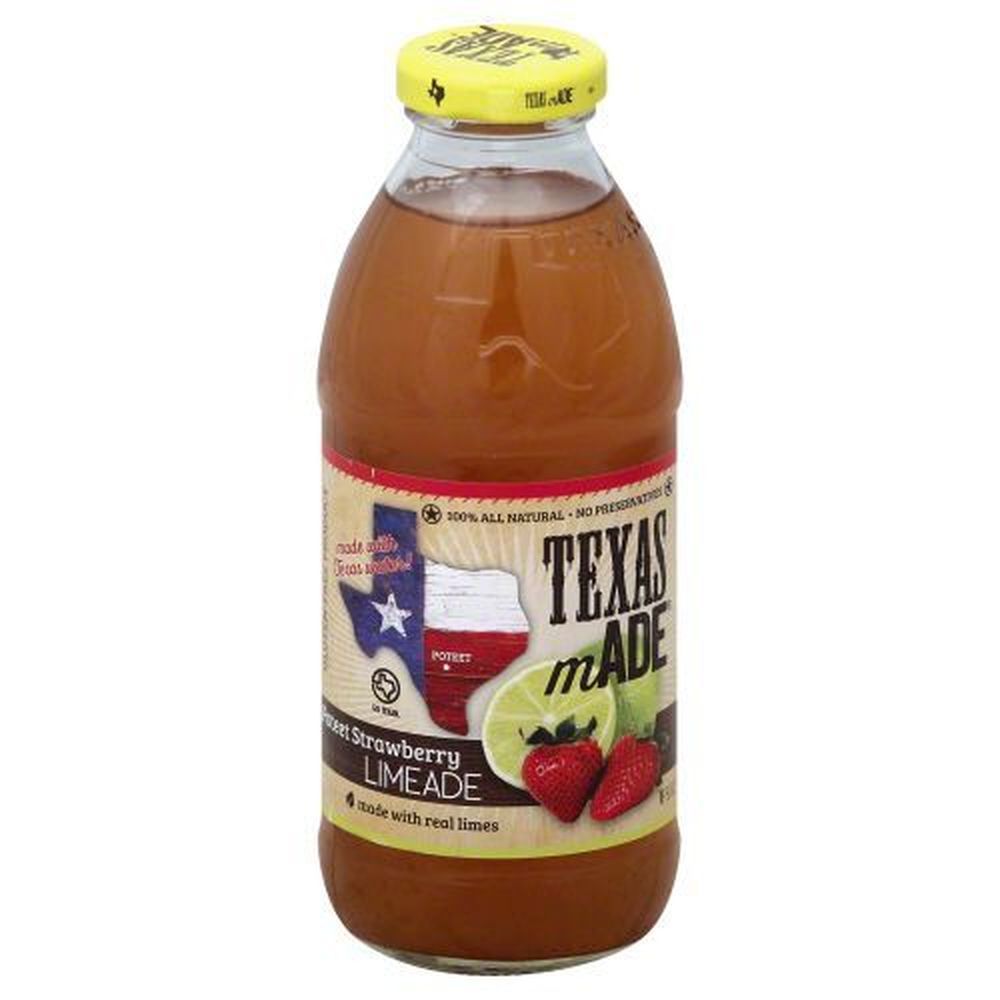 Texas Made Poteet Strawberry Limeade, 16 Fluid Ounce -- 12 Per Case