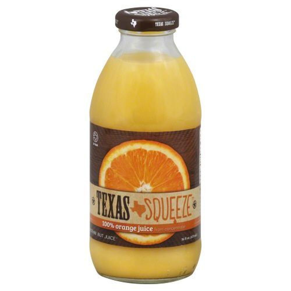 Texas Squeeze 100 Percent Orange Juice, 16 Fluid Ounce -- 12 Per Case