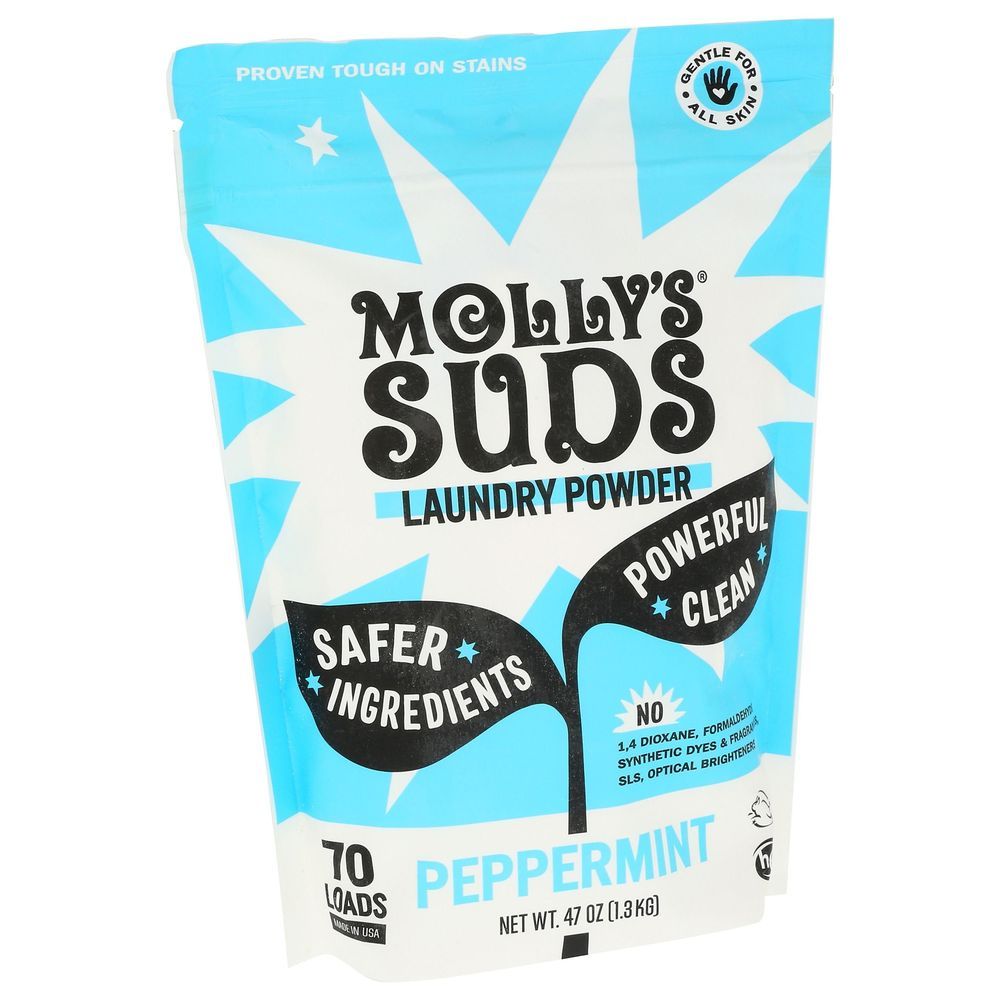 Molly's Suds Peppermint Laundry Powder, 47 Ounce -- 6 Per Case