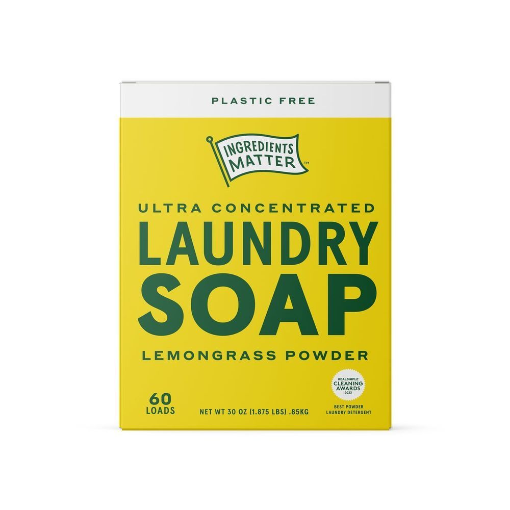 Ingredients Matter 60 Loads Lemongrass Laundry Soap Powder, 30 Ounce -- 8 Per Case