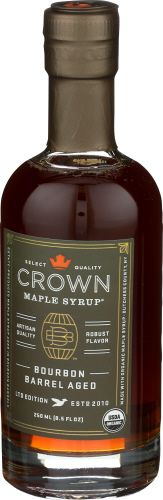Crown Maple Bourbon Barrel Aged Maple Syrup, 8.5 Fluid Ounce -- 8 Per Case