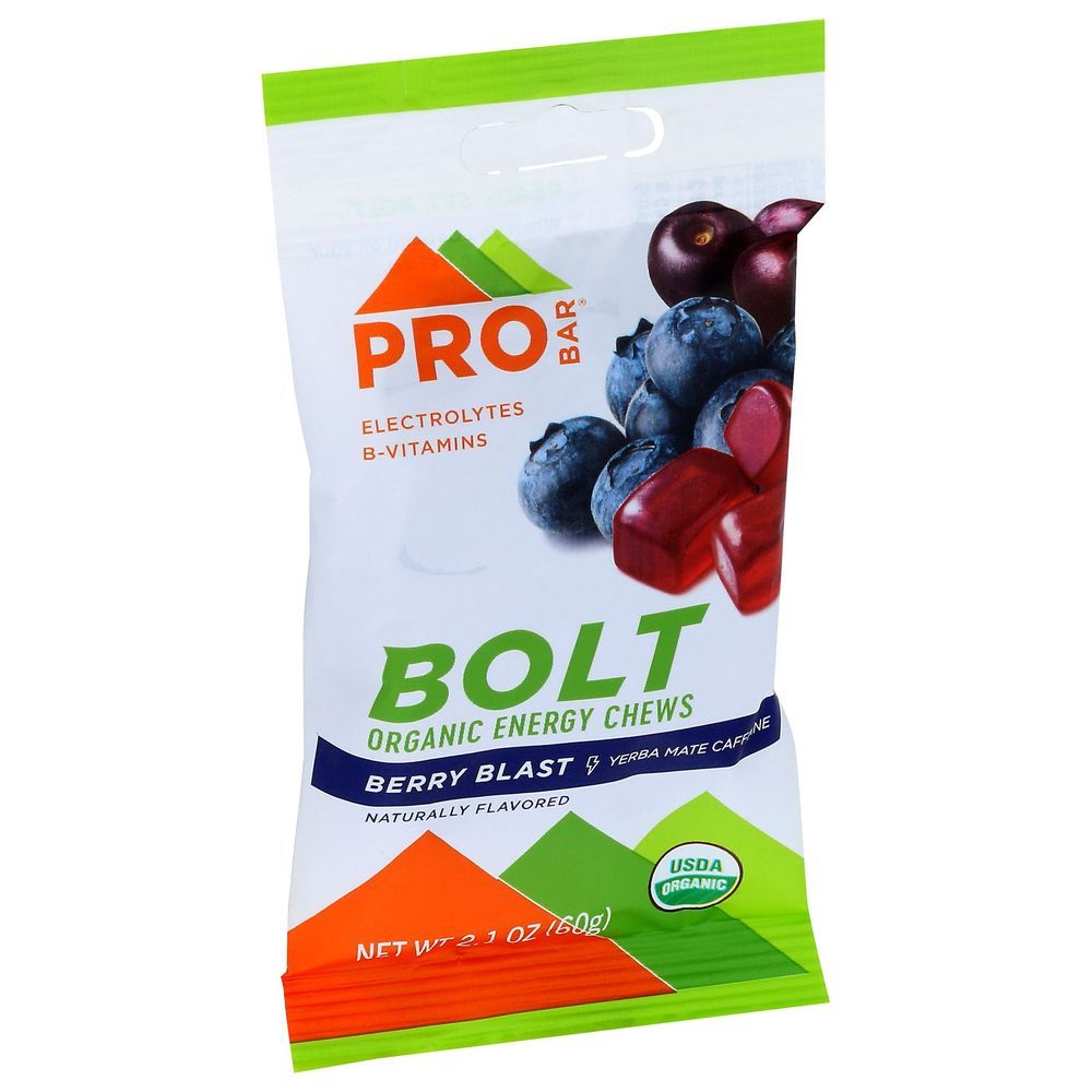 Probar Bolt Organic Berry Blast Energy Chews, 2.1 Ounce -- 12 Per Case