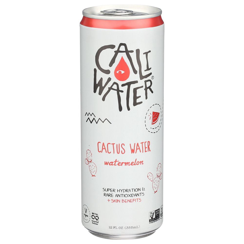 Caliwater Watermelon Cactus Water, 12 Fluid Ounce -- 12 Per Case