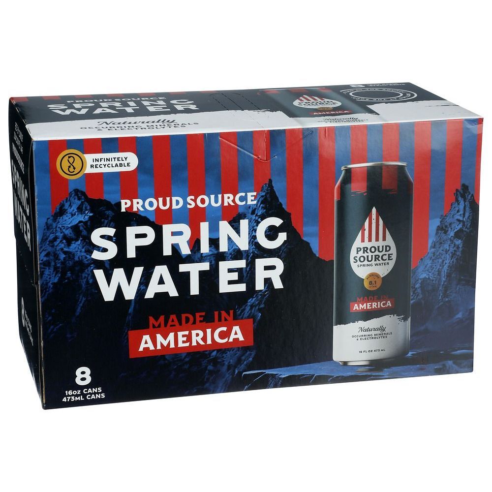 Proud Source Made In America Alkaline Spring Water, 128 Fluid Ounce -- 3 Per Case