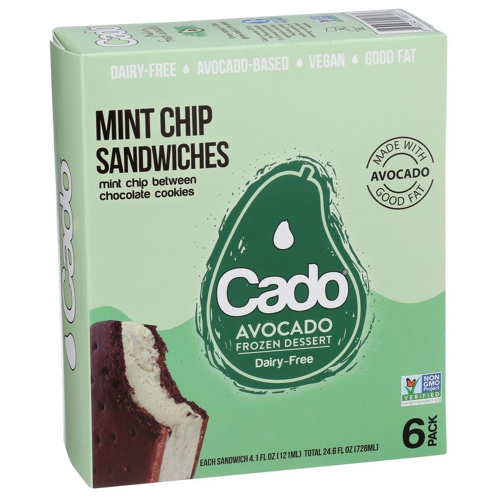 Cado Mint Chip Sandwiches, 24.6 Ounce -- 6 Per Case