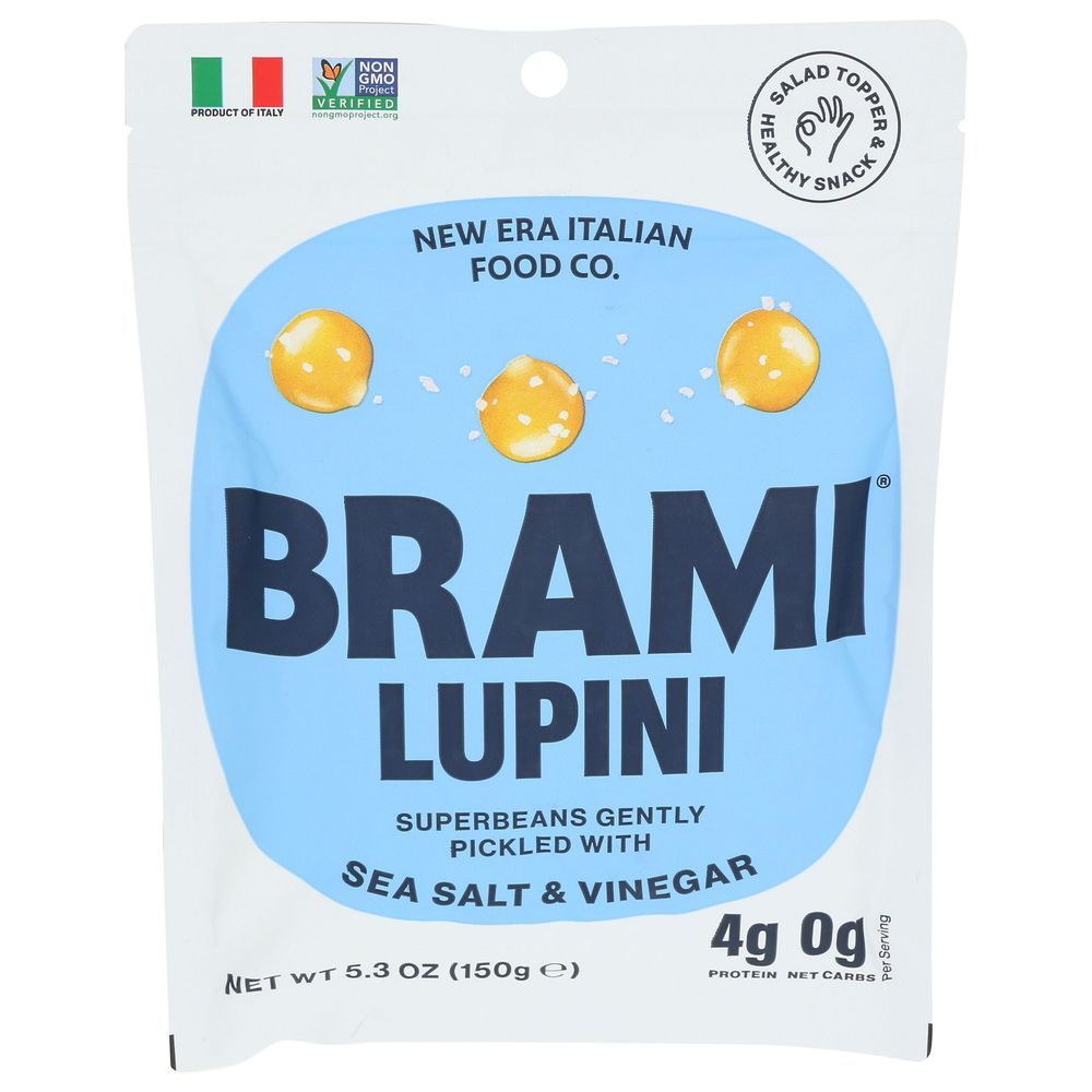 Brami Sea Salt And Vinegar Snacking Lupini Bean, 5.3 Ounce -- 8 Per Case