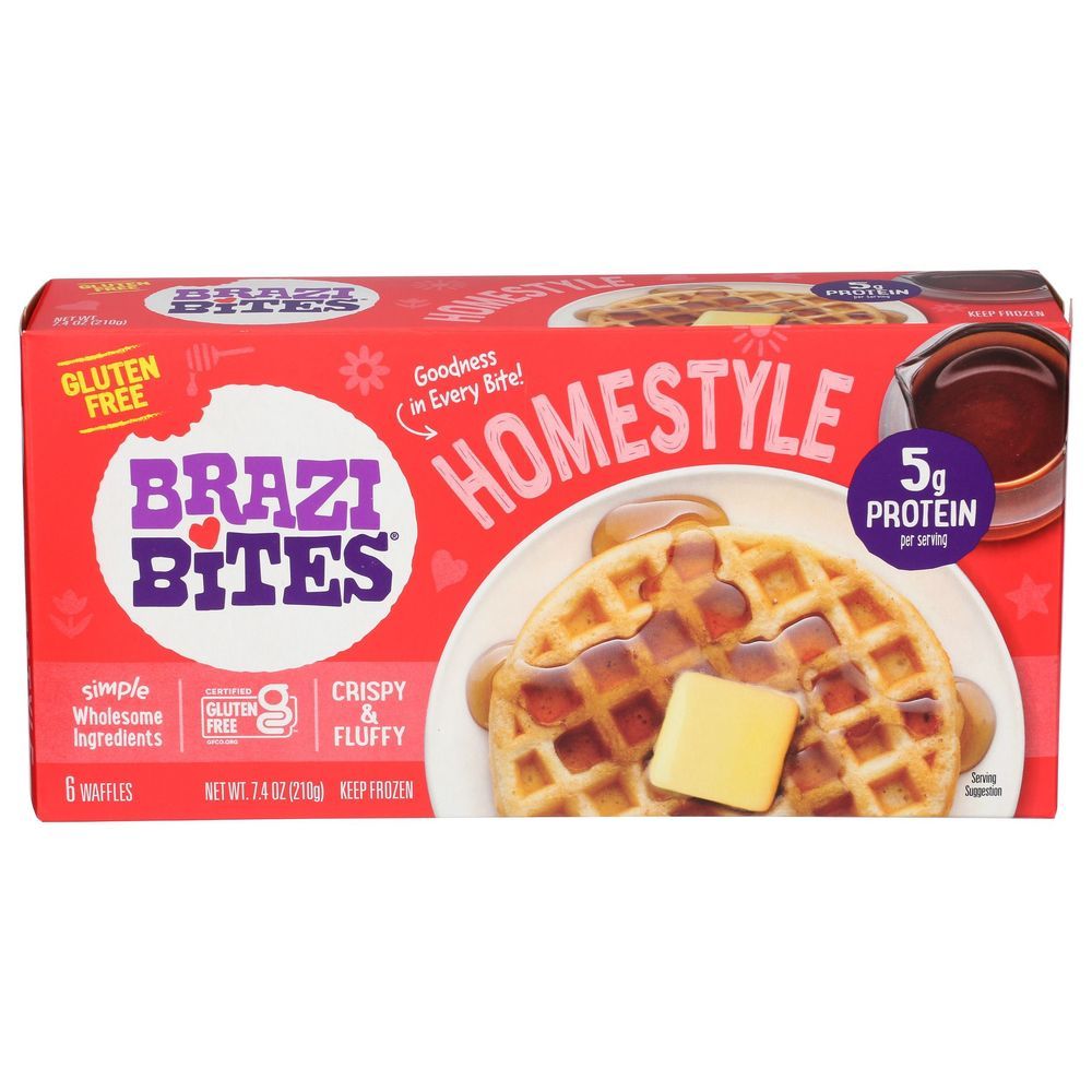 Brazi Bites Homestyle Waffles, 7.4 Ounce -- 8 Per Case