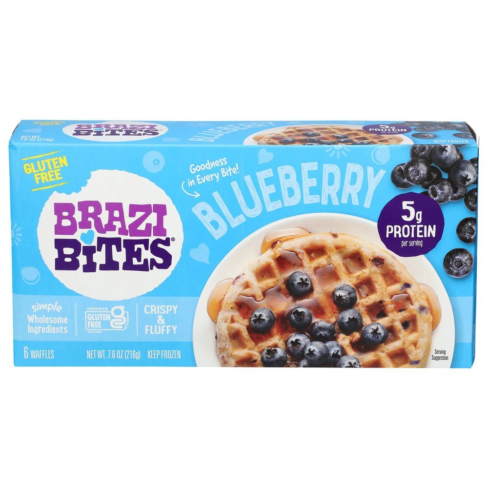 Brazi Bites Blueberry Waffles, 7.6 Ounce -- 8 Per Case