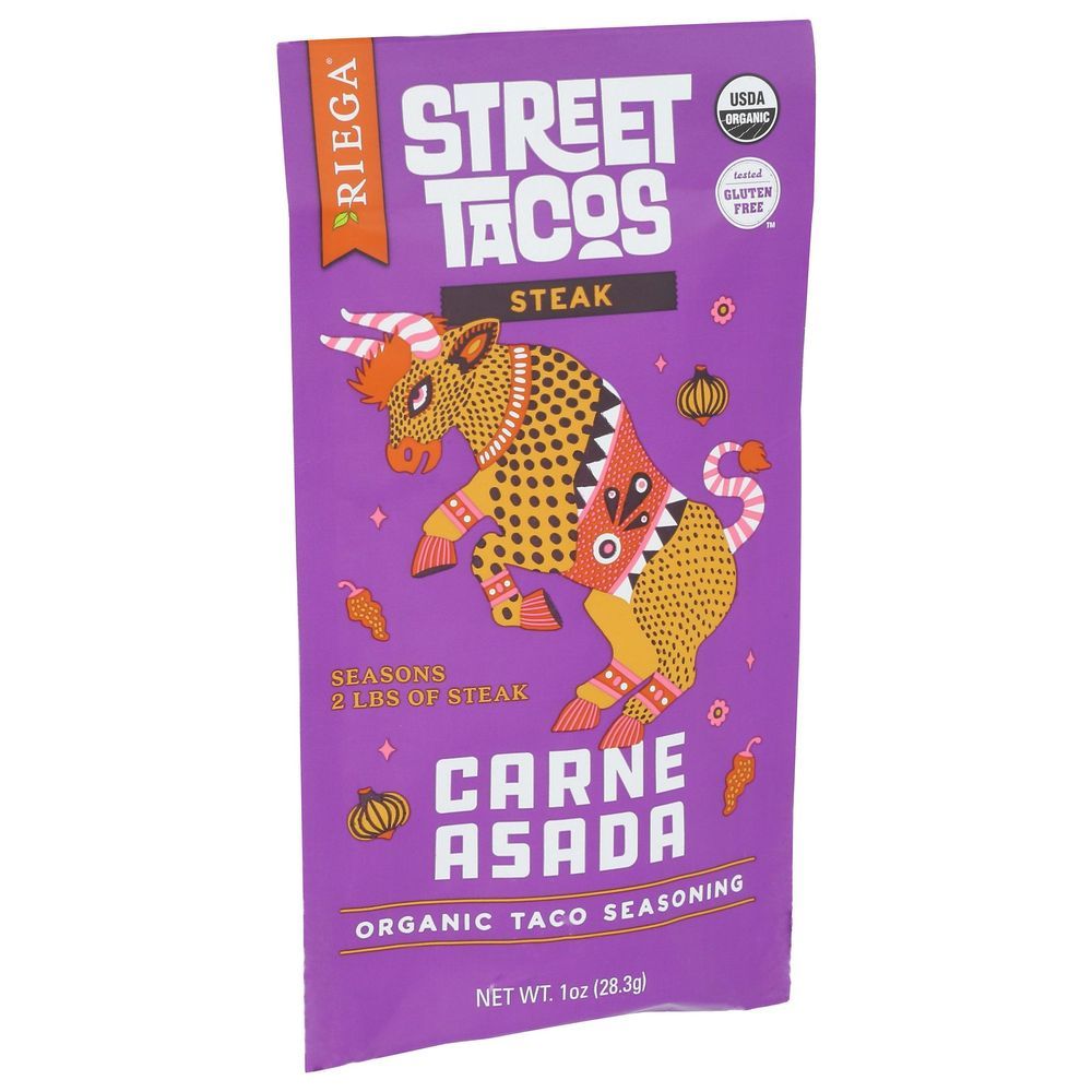 Riega Foods Organic Carne Asada Street Taco Seasoning, 1 Ounce -- 8 Per Case