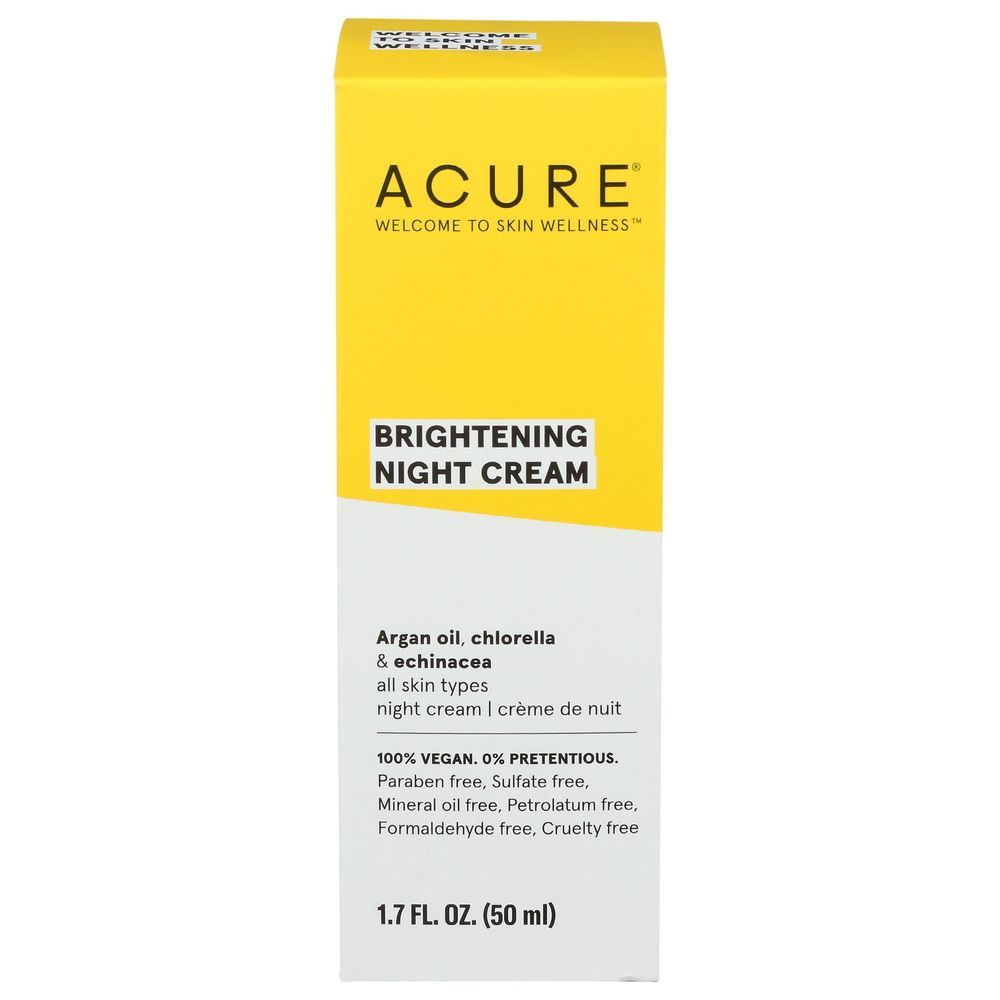 Acure Brightening Night Cream, 1.7 Ounce