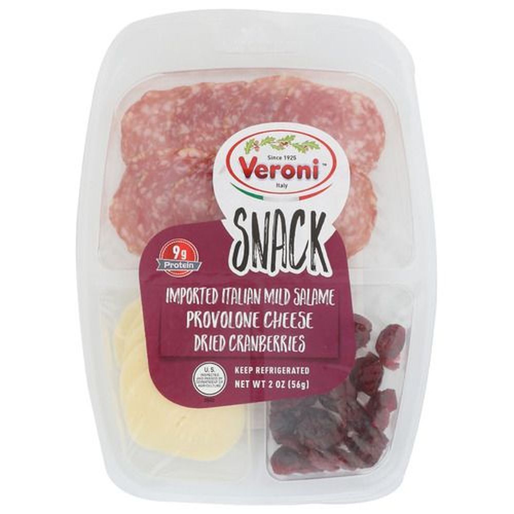 Veroni Provolone Cheese Cranberries Salame Snack, 2 Ounce -- 12 Per Case