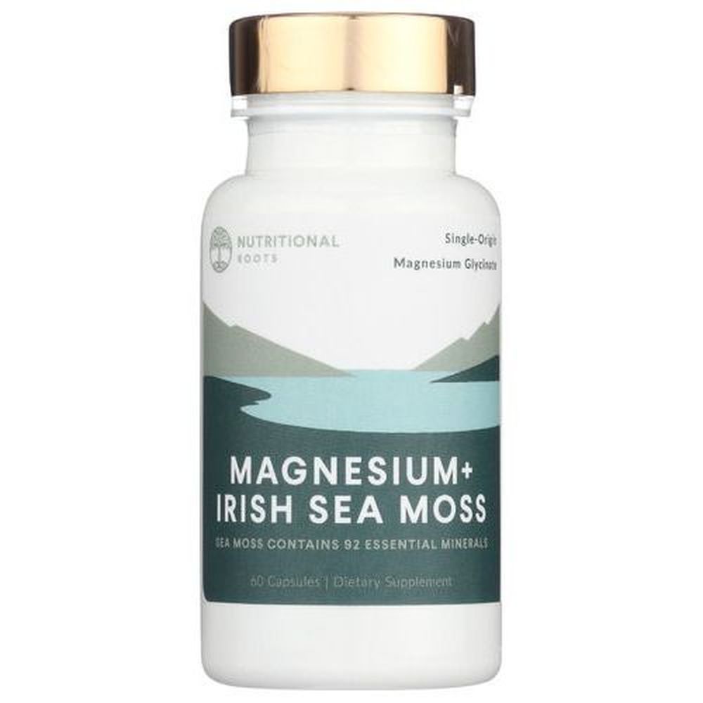 Nutritional Roots Magnesium Plus Irish Sea Moss Capsules, 60 Count
